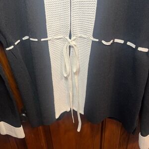 Due per Due‎ Women's Black/White Knit Dress Cardigan/jacket in size Small Sm